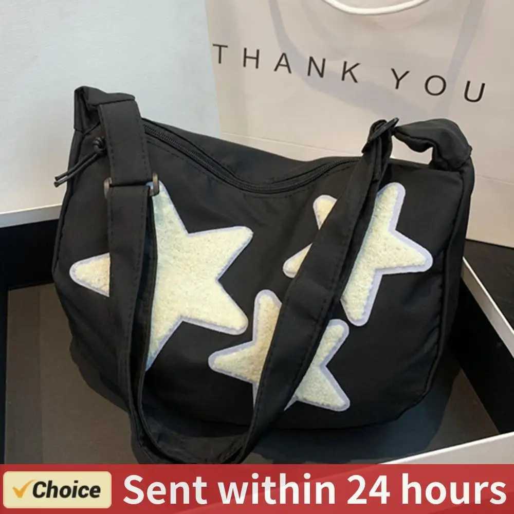 Womens star shaped shoulder bag adjustable shoulder strap pentagonal shoulder bag zippered handbag student backpack Z250225