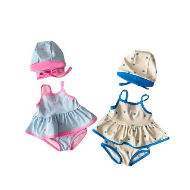 Swimwear For Children Summer Girls Swimsuit 3 Pieces Swimsuit 1-5T Girl Sleeveless Swimming Wear Rainbow Mermaid Bathing Suits X250224