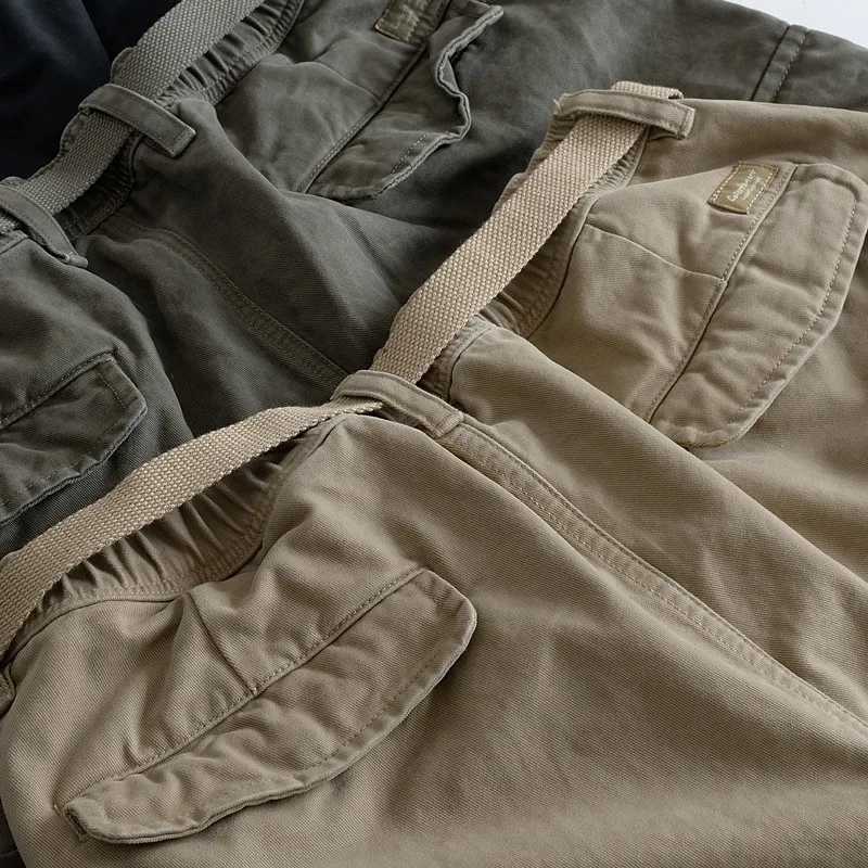 Spring Summer Good Jogger Trousers Leisure Men Large Pocket Cargo Pants Breathable Drawstring Multi Pockets Men Pants 2025 W250225