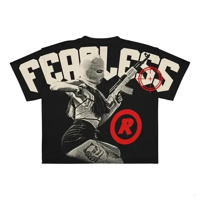 Y2K Harajuku T shirt Men Hip Hop Gothic Graphic Print Oversized Cotton Tshirt Punk Short Sleeved Streetwear Casual Tops Tees 250225