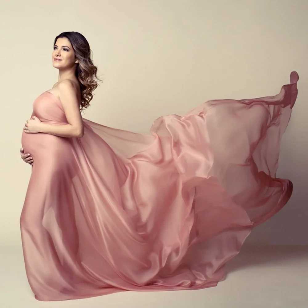 Soft Chiffon Fabric Maternity Photography Props Dress Studio Shooting Accessories Transparent Tulle Simple Modeling Fabric X250224