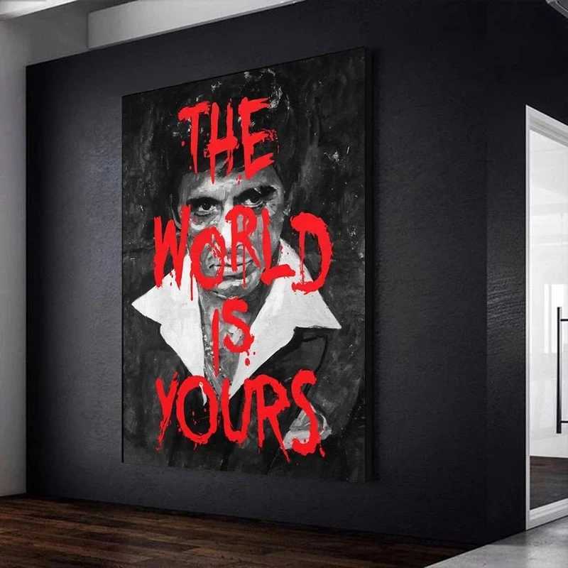 Movie Mafia Boss Legendary Figure Poster Canvas Print Art Mafia Portrait Canvas Painting Scarface Escobar Godfather Wall Decor Y250224