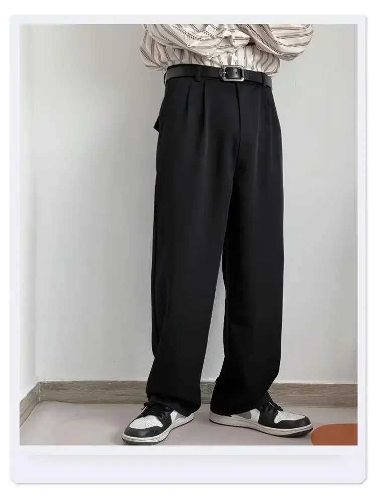 Slim fit thin casual pants for men straight leg business spring versatile mens long pants trendy pants summer new styles i W250225