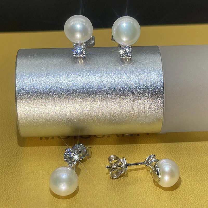 Real Freshwater Pearl Jewelry Sets Earrings Necklace S925 Sterling Silver Women Pendants Wedding Party Gift Certified 250221