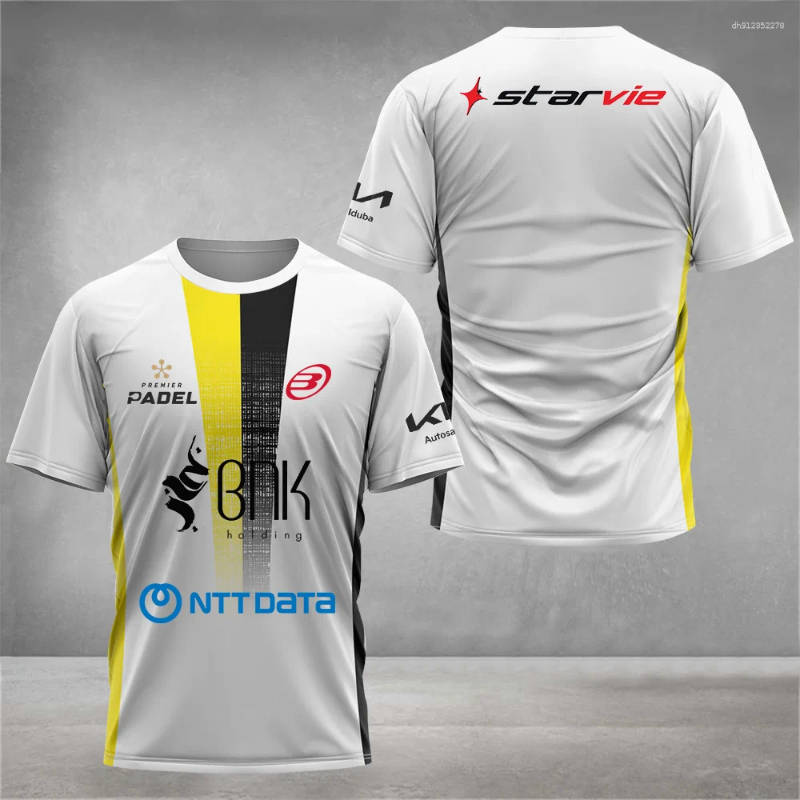 Men's T Shirts Quick Dry Padel Tennis T-Shirt For Men Comfortable Breathable Crew Neck Short Sleeve Clothing Outdoor Badminton Running Shirt