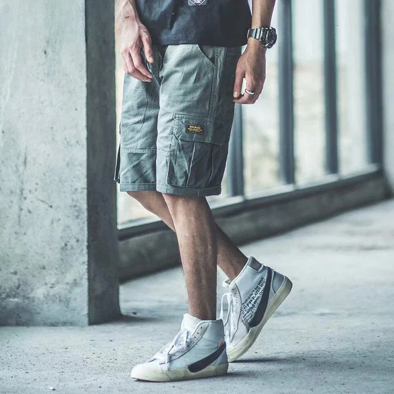Male Short Pants Baggy Bermuda Long Loose Half Mens Cargo Shorts Black Wide Clothes Summer Comfortable Elegant Y2k Jorts 250225
