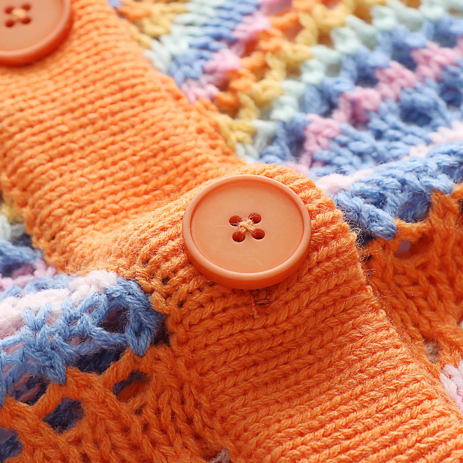 Autumn Light Weight Cardigans Ladies Striped Sweater Loose Rainbow Color Matching Cardigan With Button Fashion Trend Tops 250225