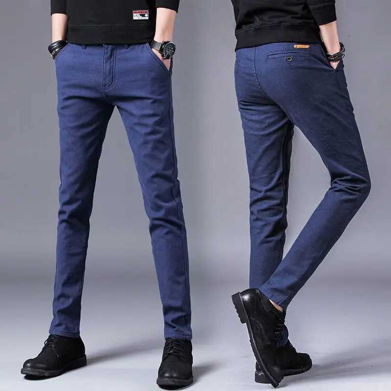 Streetwear Fashion Mens Solid Ultra Thin Set Mens Business Mens Clothing Spring and Autumn Day Casual Straight Full Set Trouser 38 W250225