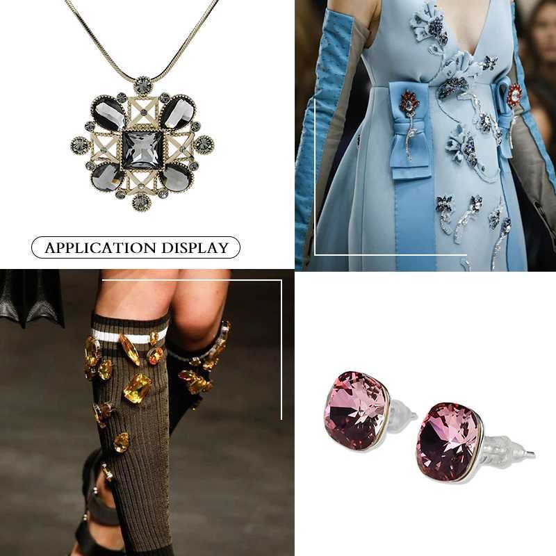 Nail Art Decorations Square Pointback Glue On Gems Strass Rhinestones K9 Glass Nail Art Diamond For Clothes Sandals Stones And Crystals Applique Gift 