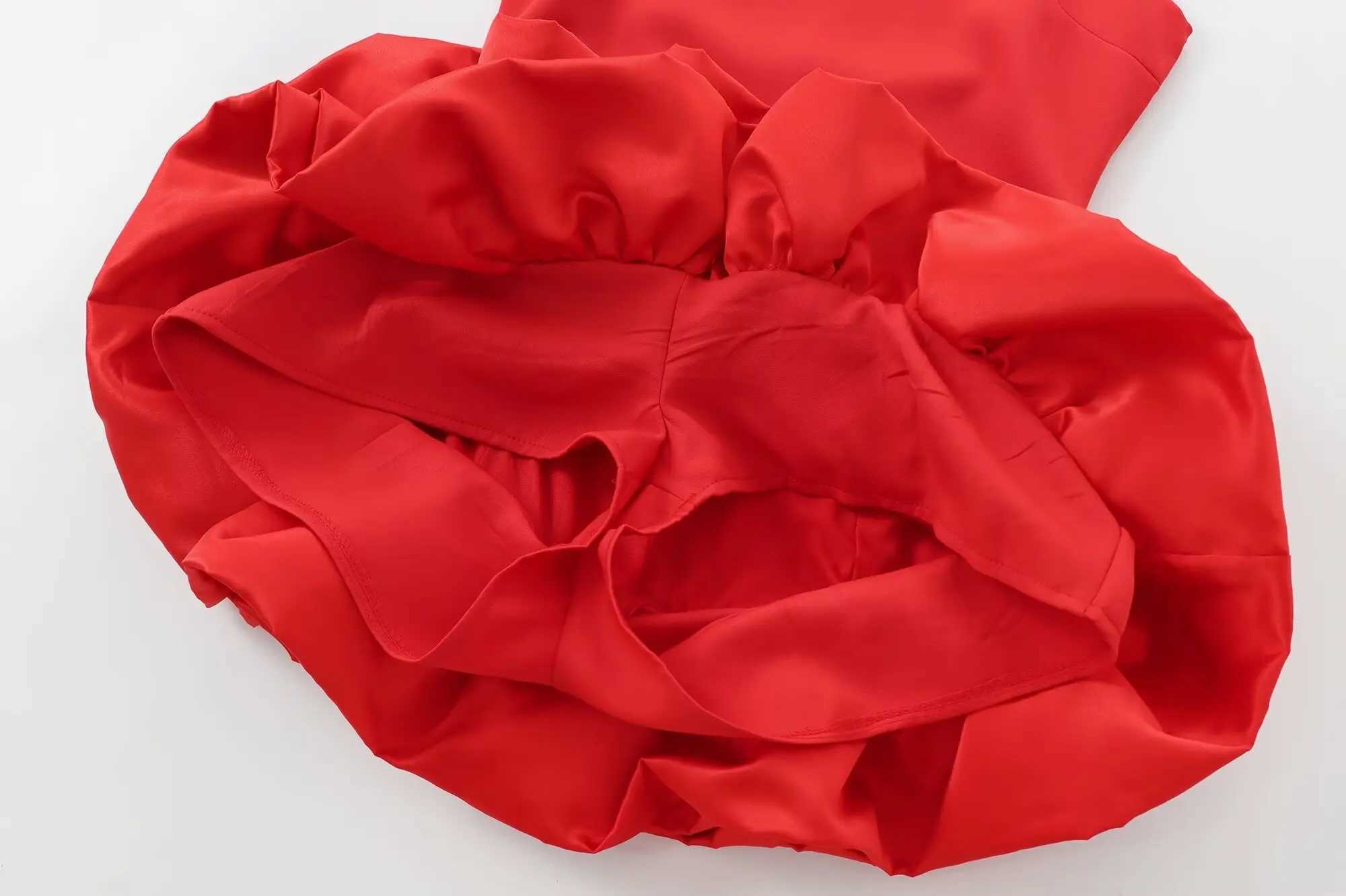 DEEABAE Ele Party Dresses Women Round Neck Sveless Camisole Skirt Layered Decoration Short Backless DressXJ250224