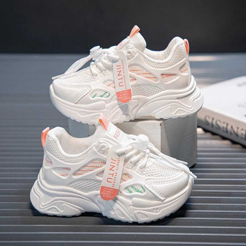 Kids Sneakers Thick Sole Casual Light Running Shoes Boys Girls Comfortable Mesh Chunky Sneaker for Children Walking Footwear W250225
