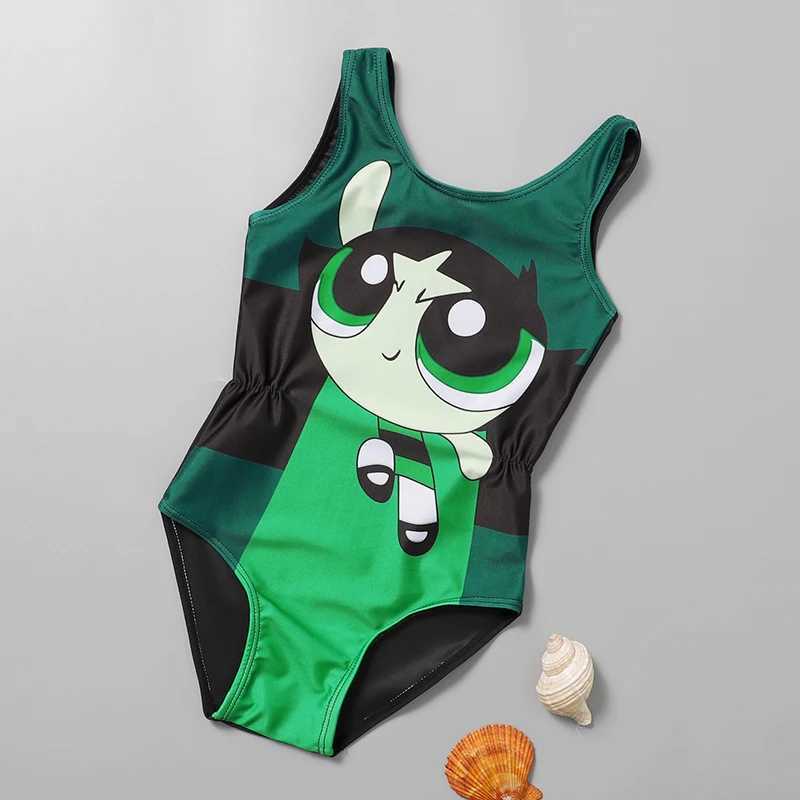 Childrens swimsuit 2021 new cute one-piece flying police womens comfortable and fast drying seaside hot spring set X250224