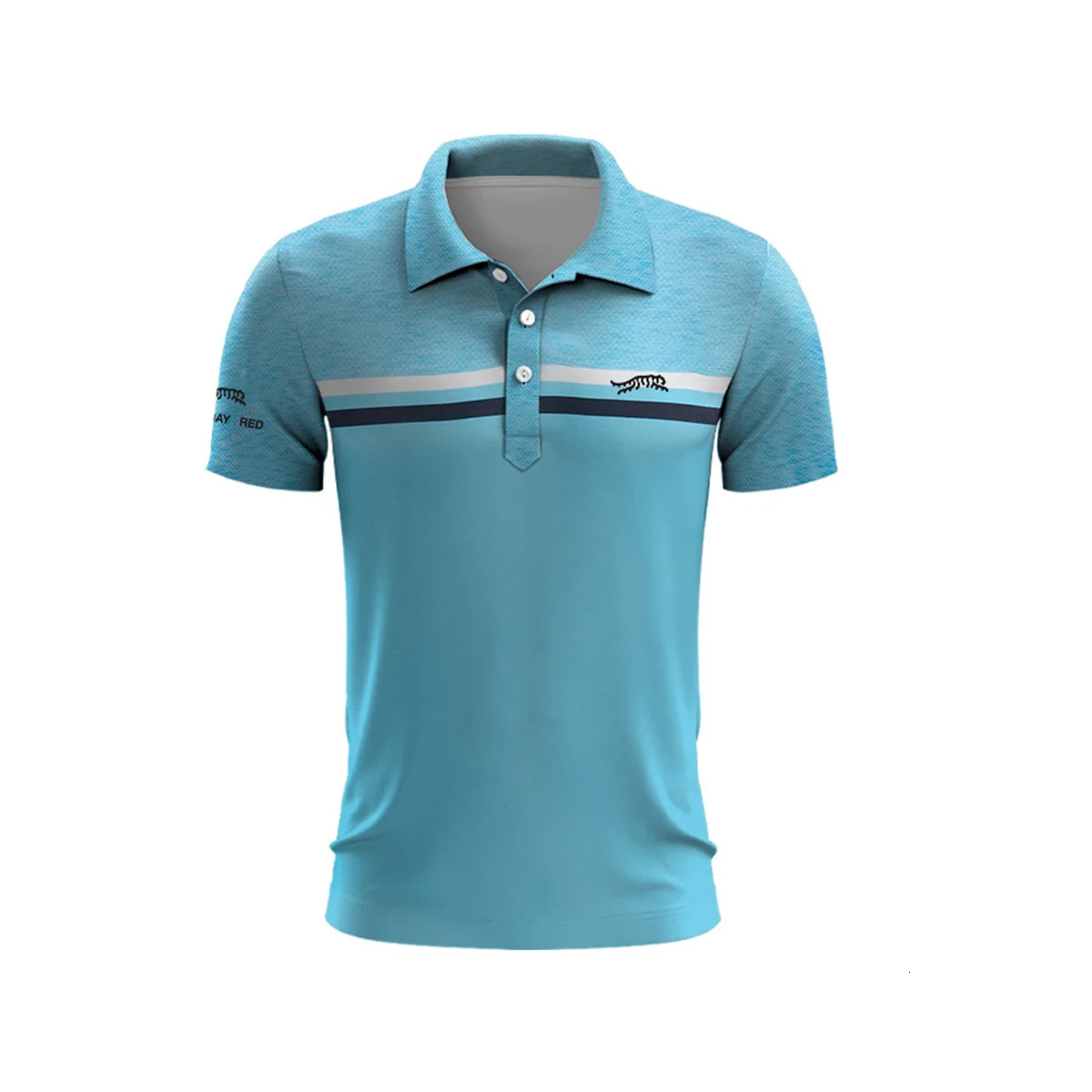 Golf Random Pattern Mens Summer Golf T-Shirt Top Quick Dry Golf Club Button Up T-Shirt Polo Shirt y2k Clothing Lapel 250225