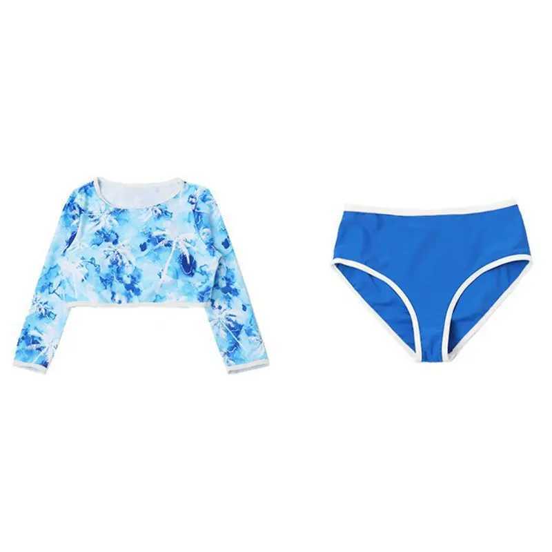 6-15 Years Children Girls Swimsuit Kids Swimwear Surfing Wear Sunscreen Quick Dry Swimwear Beach Wear X250224