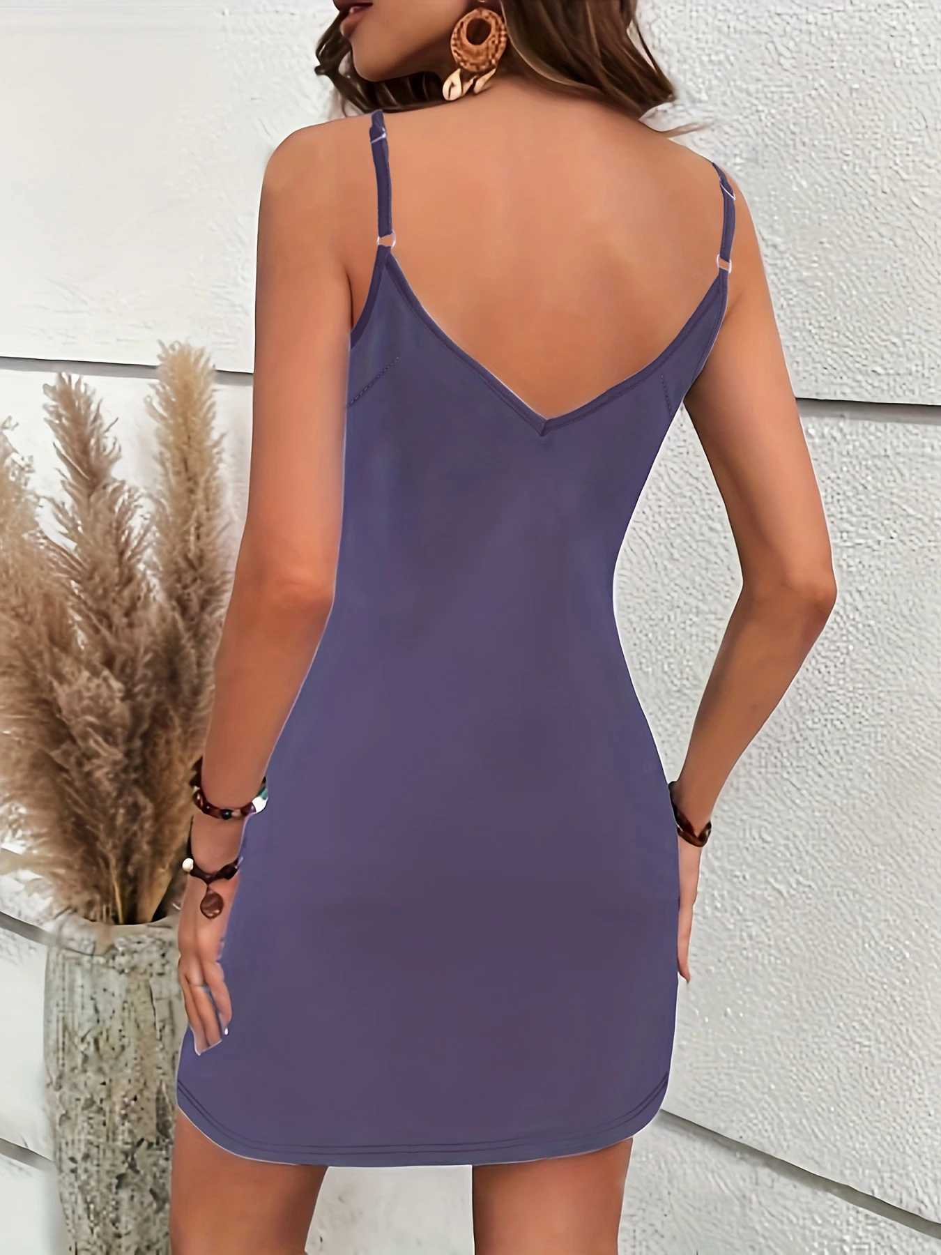 European and American summer womens new fashion sexy tight V-neck sveless suspender dress for womenXJ250224