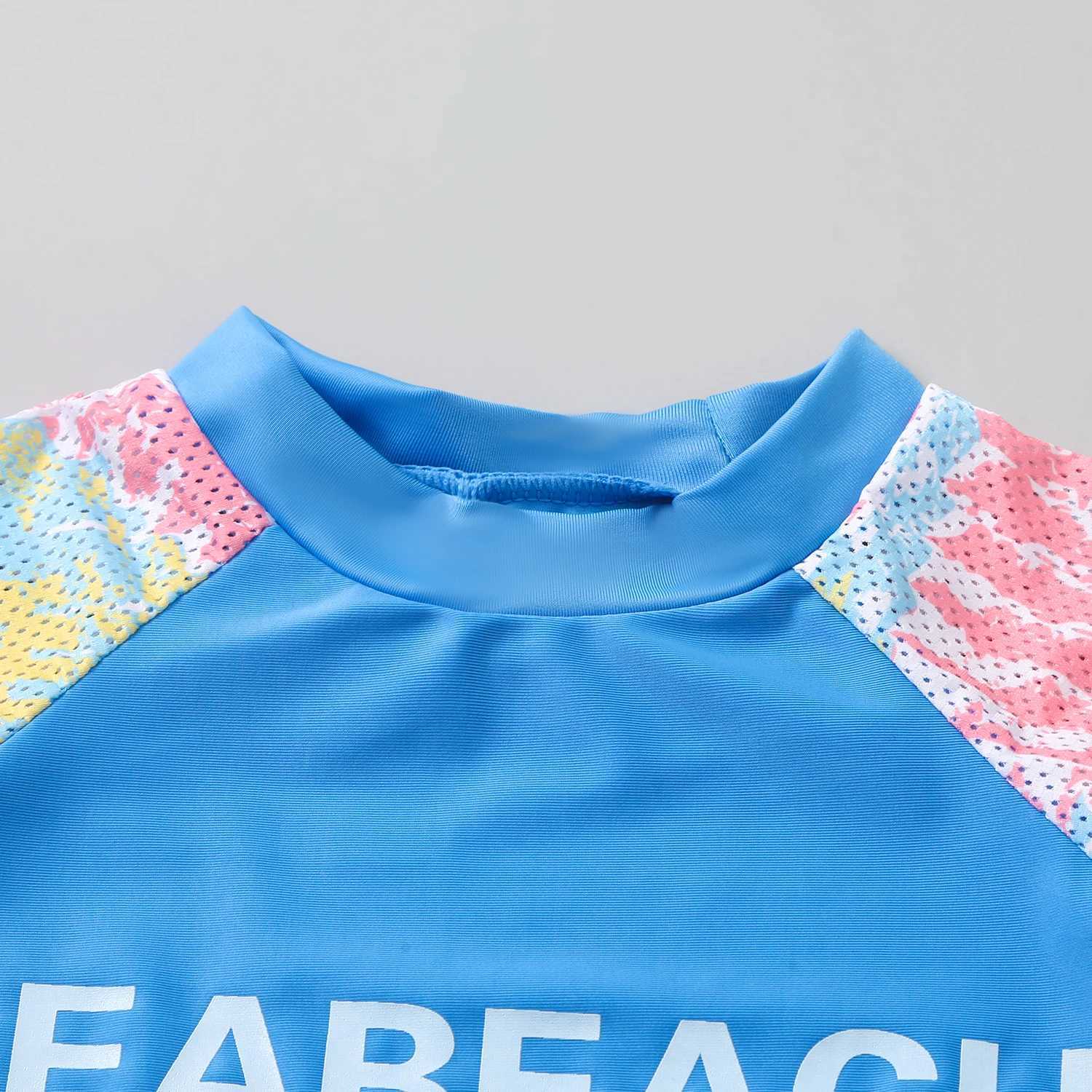 New childrens swimsuit girls long sleeved three piece quick drying swimsuit for student sports X250224