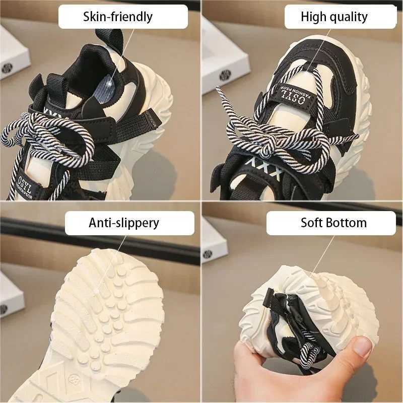 New Arrival Children Sneakers Pretty Silhouette Girl Running Shoes Pink Black Khaki Trendy Kids Shoes Boys Training Shoes G09212 W250225