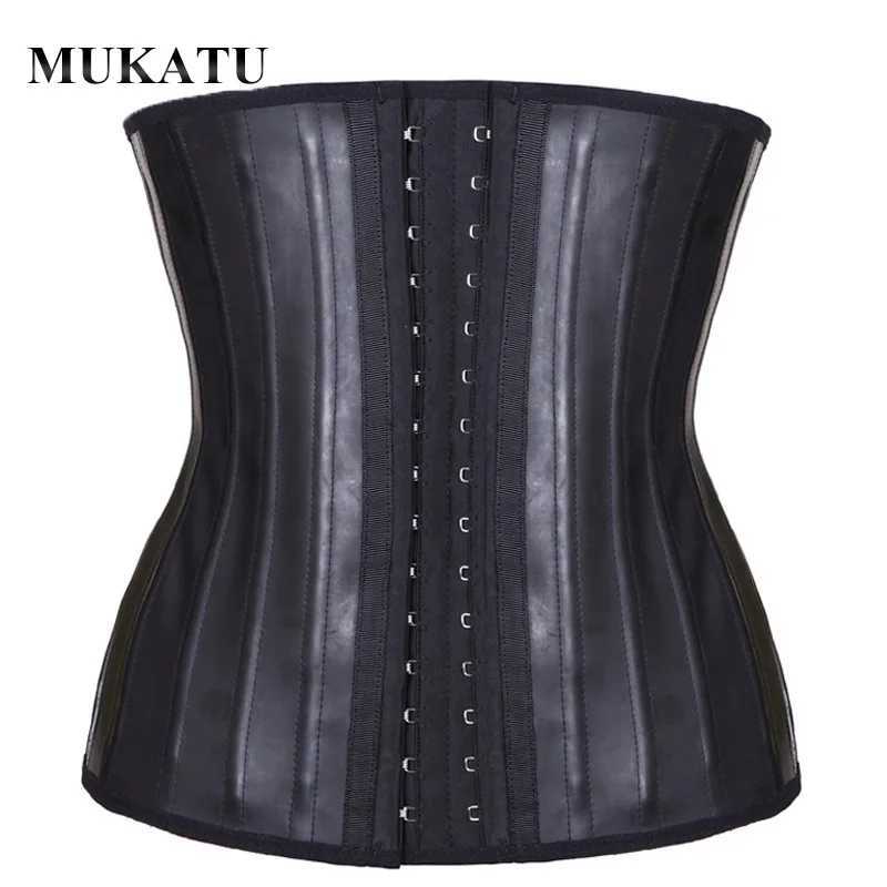New Arrival MUKATU latex waist trainer tight corset ultra-thin abdominal belt shapeshifter styling belt 25 steel bone waist hair clip Amincissante Z25