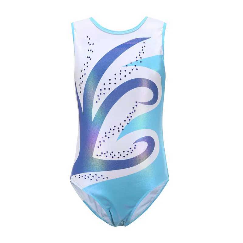 High Quality Many Designs Full Size Kids Girls Children Sleeveless Tank Rhinestones Rhythmic Gymnastics Leotards for sale X250224