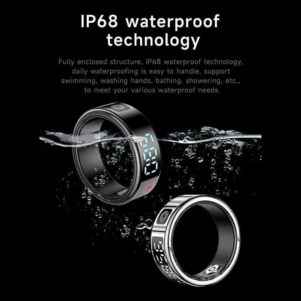 RS08 Smart Ring 5ATM Waterproof Health Monitor Multi sport Mode Health Fitness Ring Bluetooth Compatible 5.1 Suitable for Android iOS W250225