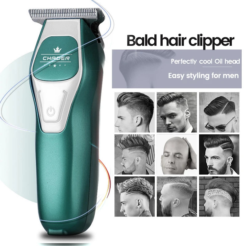 Professional Barber Salon Electric Beard Trimmer T Blade 0 MM Cordless Hair Clipper 250217