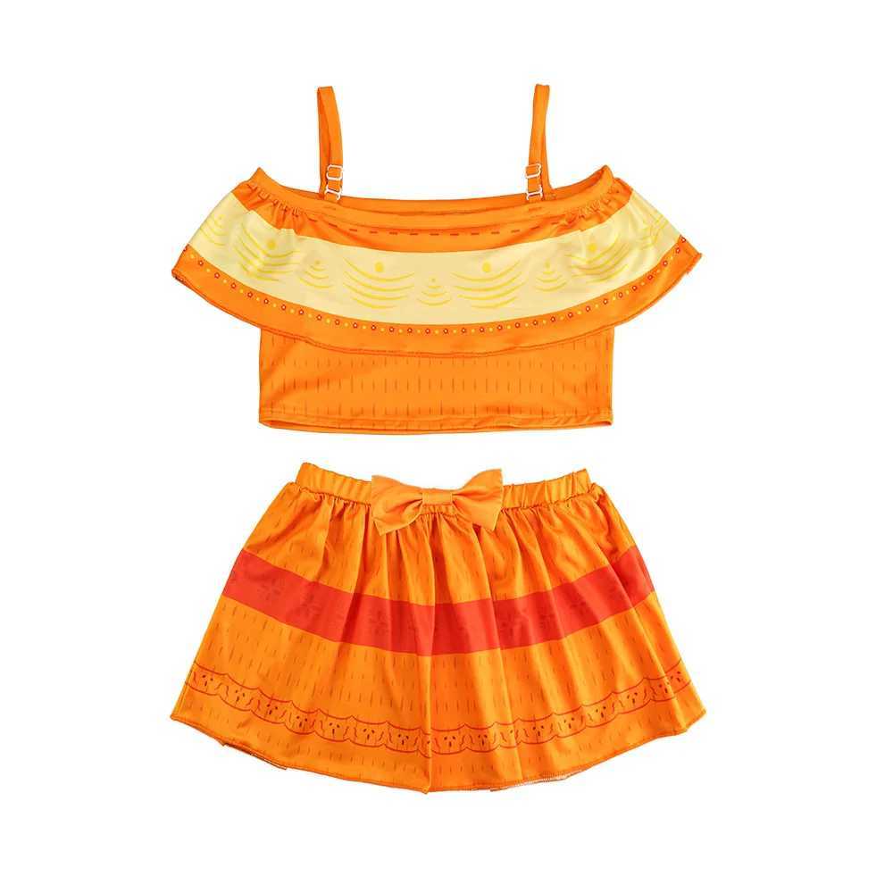 NEW Girl Swimsuit Childrens Encanto Mirabel Isabela Kids New Swimwear Sets Bathing Children Suit Princess Pool Party X250224