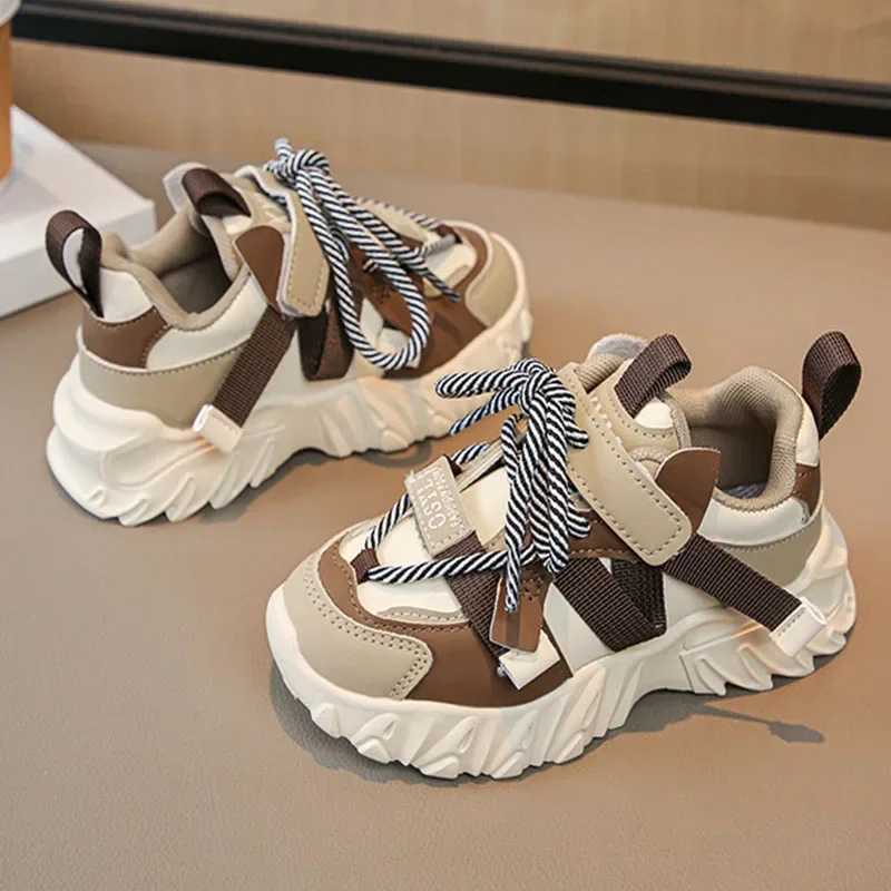 New Arrival Children Sneakers Pretty Silhouette Girl Running Shoes Pink Black Khaki Trendy Kids Shoes Boys Training Shoes G09212 W250225
