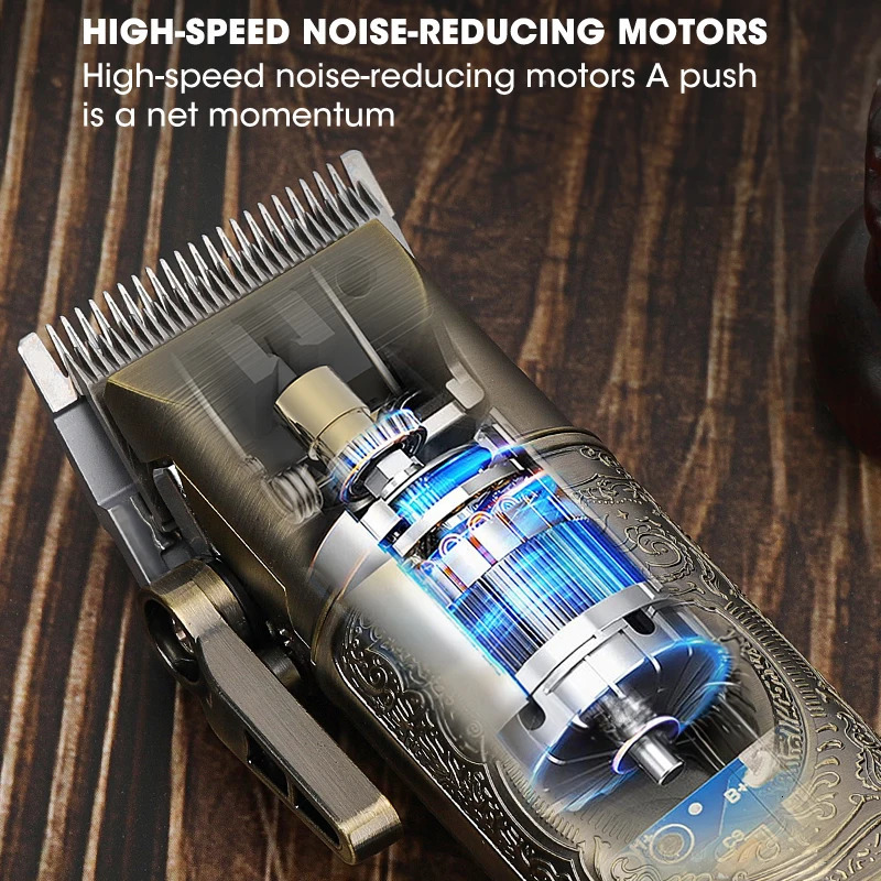 RESUXI XHJ188 8500 RPM Professional Hair Clipper Electric Mens Rechargeable Cordless Kit 250217