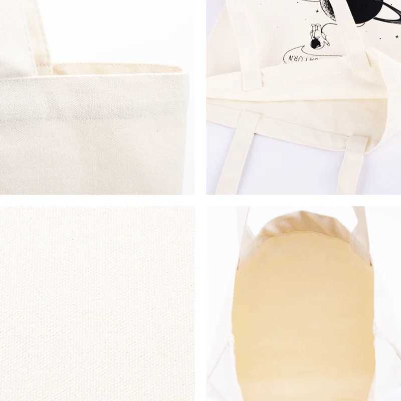 Add Your Customizable Canvas Tote Bag Large Womens Designer Handbags Shopping Bags for Groceries Fabric Shopper Cloth Z250224