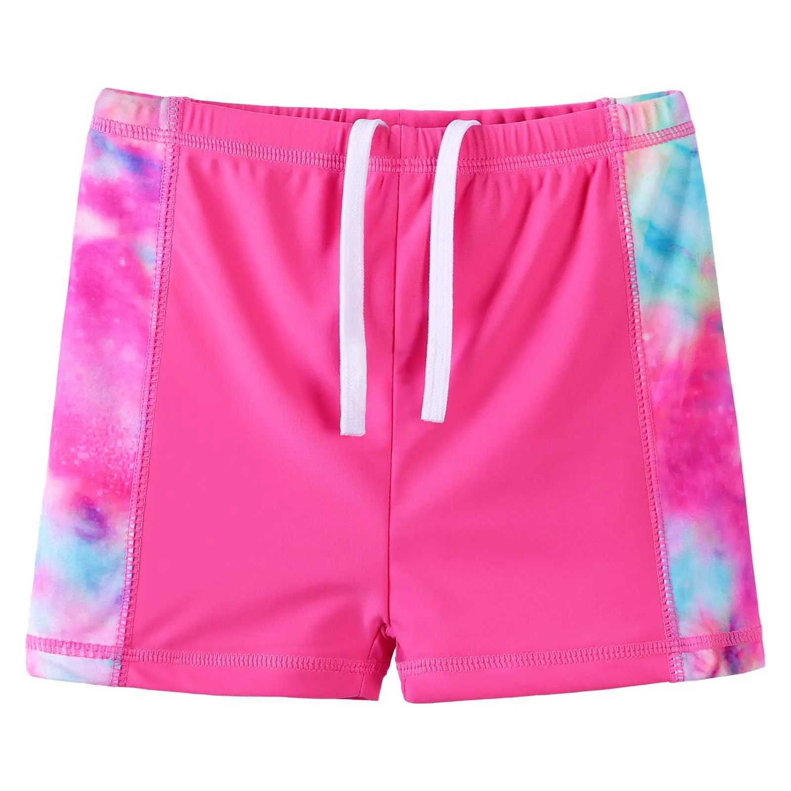 Kids Two Pieces Swimsuit UPF 50+ UV Sun Protective Swimwear Short Sleeve Rashguard Beach Wear Children Bathing Suit X250224