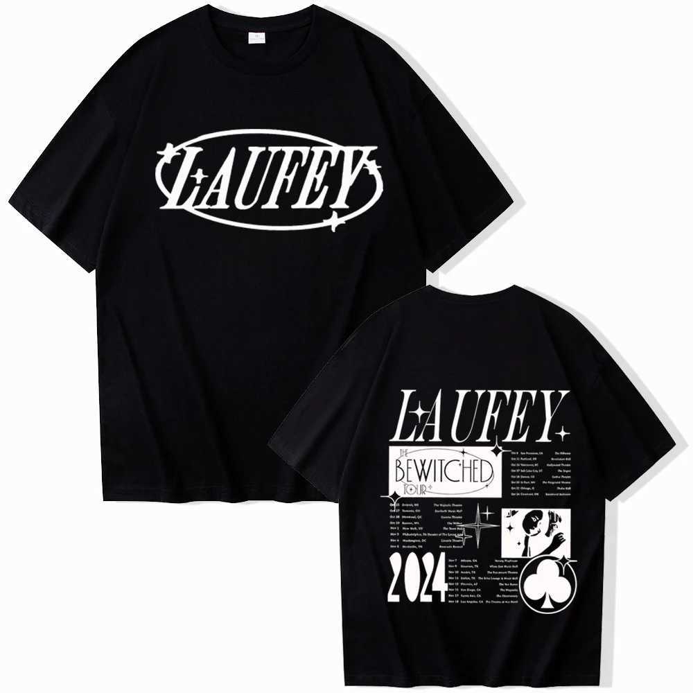 Laufey Tour 2024 T-shirt Men Women Harajuku O-neck Summer Casual Shirt X250224