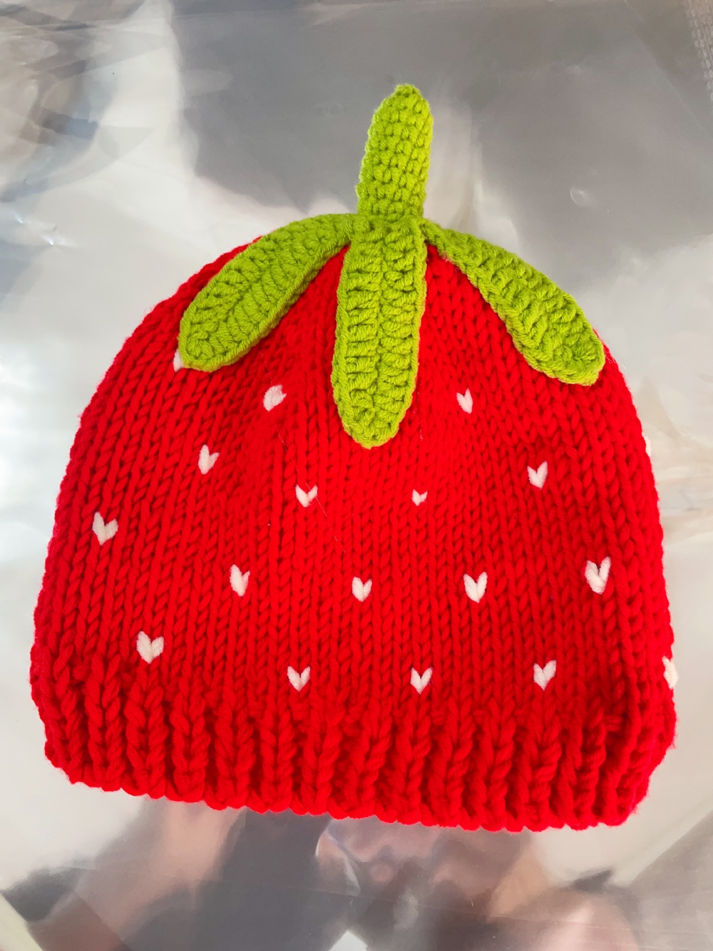 Beanie Skull Caps 2PCS/LOT Handmade Knitted Hat Cotton Knitted Hat Cartoon Cute Female Christmas Hat Adult