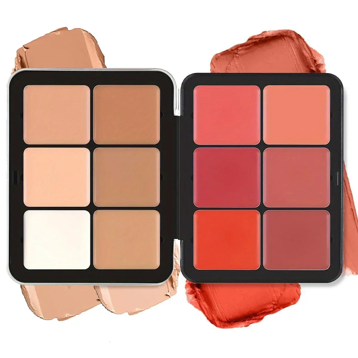 12-color Blush Palette Matte Blush Palette Creamy Iron Box Concealer Blush Cream Matte Highlight Contour Makeup Palette 250222