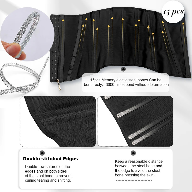 Slimming Waist Belt Body Shaper Women Tummy Control Flat Belly Double Layered Shapewear Corset Belt 250224