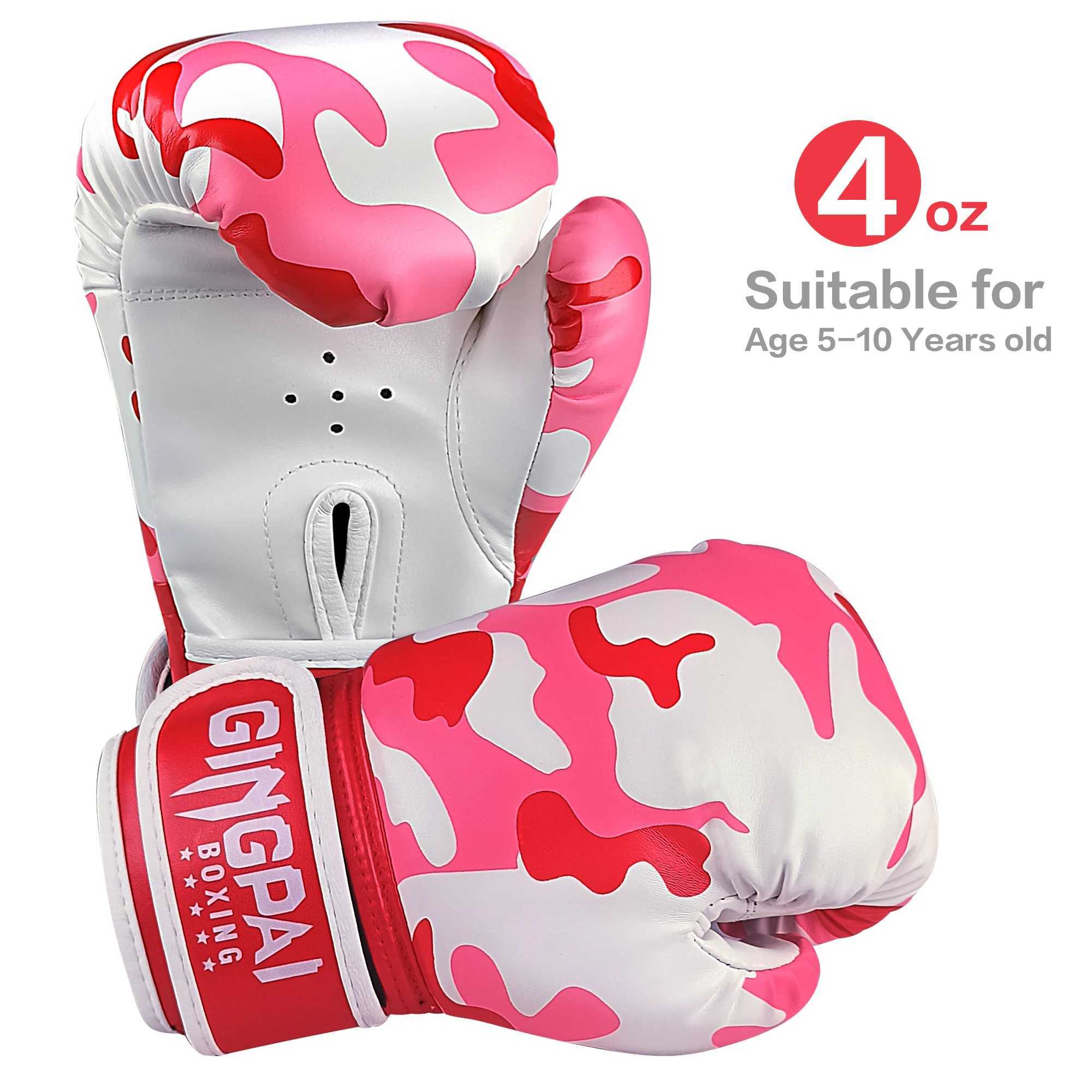 Hot Sale 1 Pair Pink Kids Gift Children Kickboxing Kick Box Training Punching Sandbag Sports Fighting Gloves MMA Boxing Gloves M250225