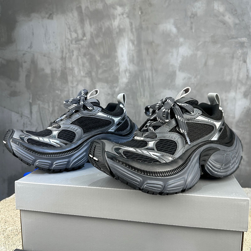 WOMENS MENS 6XL TRAINERS IN BLUE BLACK designer spring autumn casual shoes luxury couple sneakers anti slip wear resistant rubber sole platform sports shoes