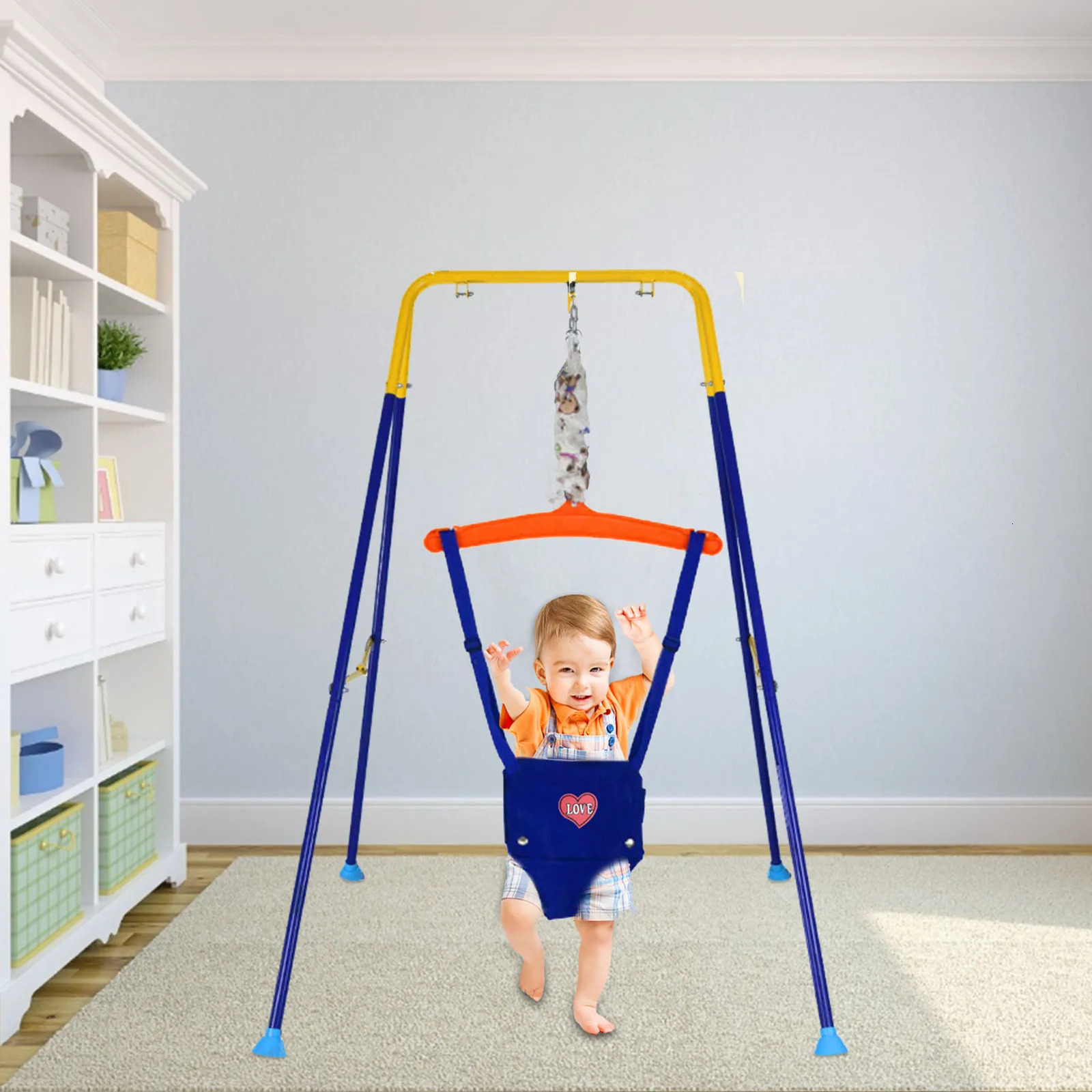 Baby Standing Door Jumper Exerciser Outdoor Baby Swing Bouncing Chair Sliding Adjustment Buckle Kids Jumping Hammock Seat 250224