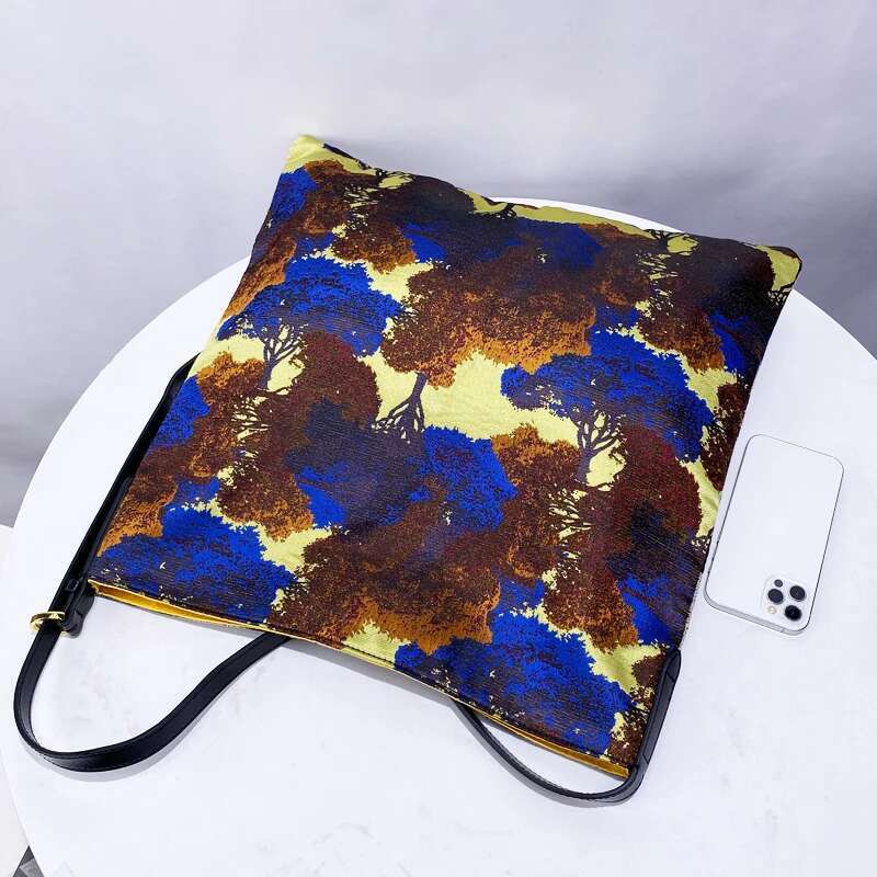 Chinese Style Slim Tote Bags For Women Designer Handbag And Purses 2024 New In Polyester Wer Pattern Underarm Shoulder
