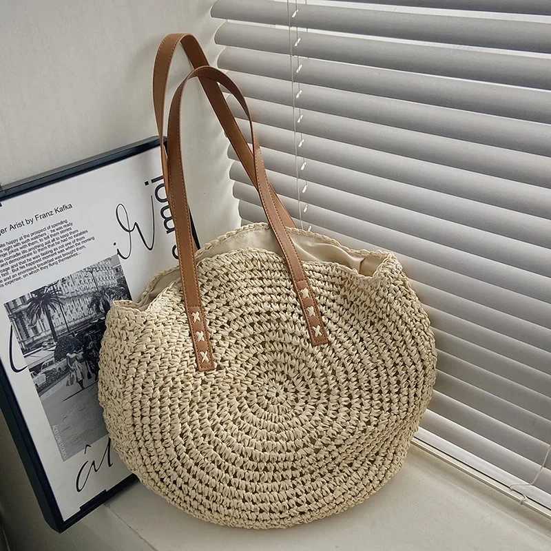 New Large Capacity Handbag Totes Holidays Pack Handmade Straw Shoulder Bags For Women Big Travel Beach Bag bolsa feminina