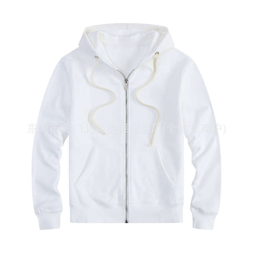 Winter New Men's Hoodie Cardigan With Thick Veet And Pure Cotton Casual Solid Color Hood