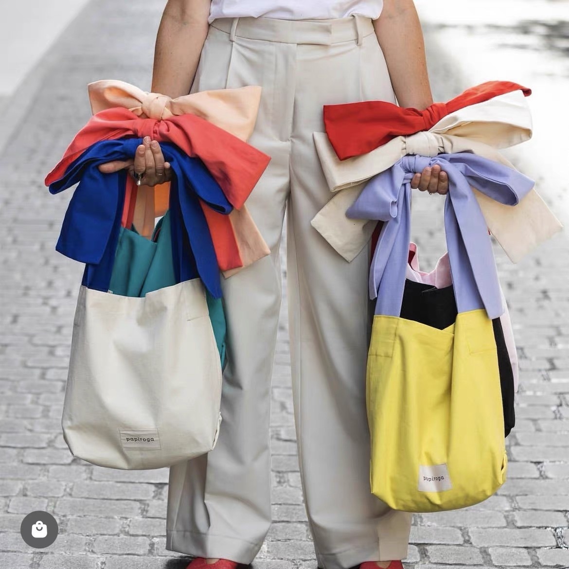 Spanish Bow With Contrasting Straps, Adjustable Back, French Style Shoulder Dopamine Armpit Bag, Cloth Bag designer handbags women