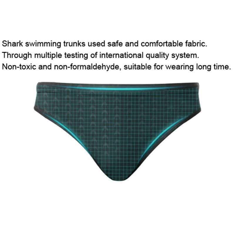 Professional Shark Skin Swim Competition Boxer Briefs Men Sport Trunks Sharkskin Shorts Swimwear Briefs Quick Dry W250224