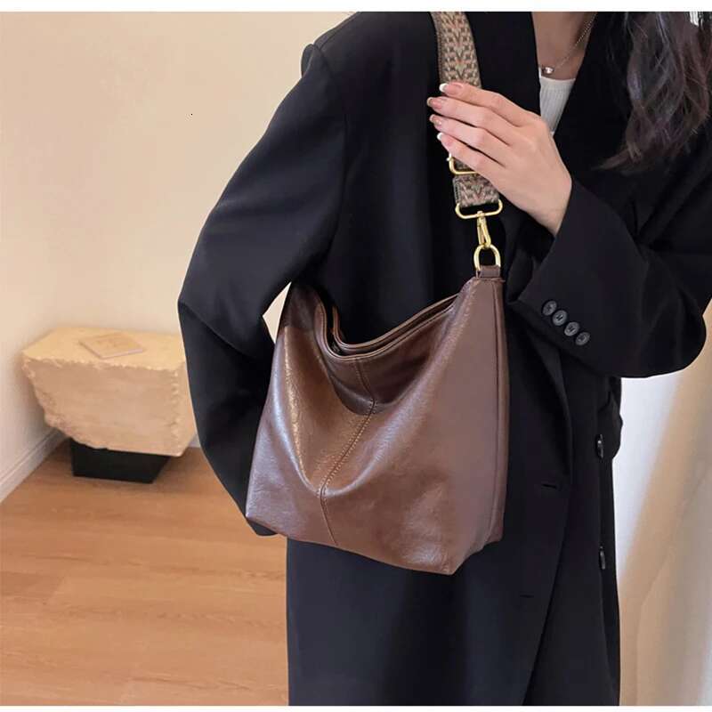 High Quality Leather Tote For Ladies Casual Women Designer Shoulder Crossbody Sac Female Worker Bolsas Handbags And Purse