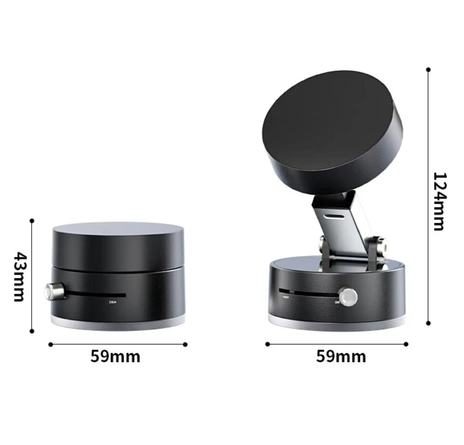 Car Magnetic Phone Holder Hands Free Double Sided Magnetic Vacuum Suction Phone Mount Holder for All Phones