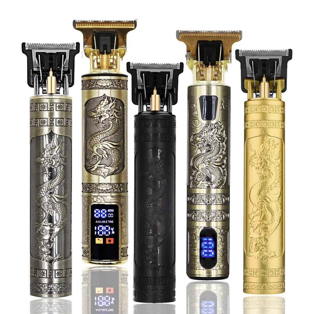 Vintage T9 Electric Cordless Hair Cutting Machine Professional Barber Trimmer For Men Clipper Shaver Beard Lighter 250217