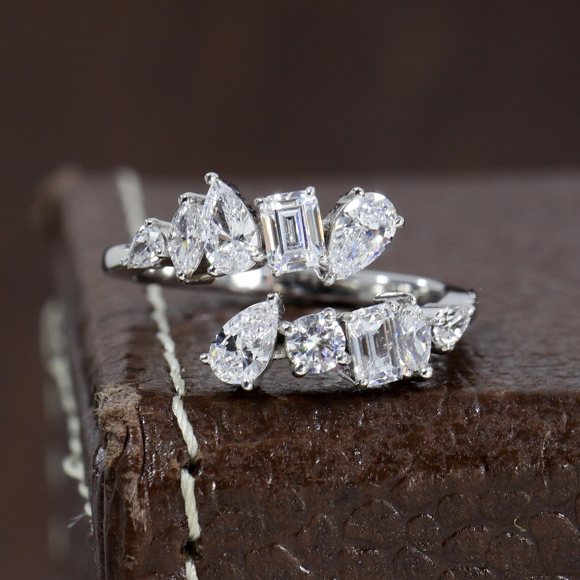 Jy Jewelry Round-Marquise-Emerald Cut Lab Crown Grown Diamond Women's Wedding R…