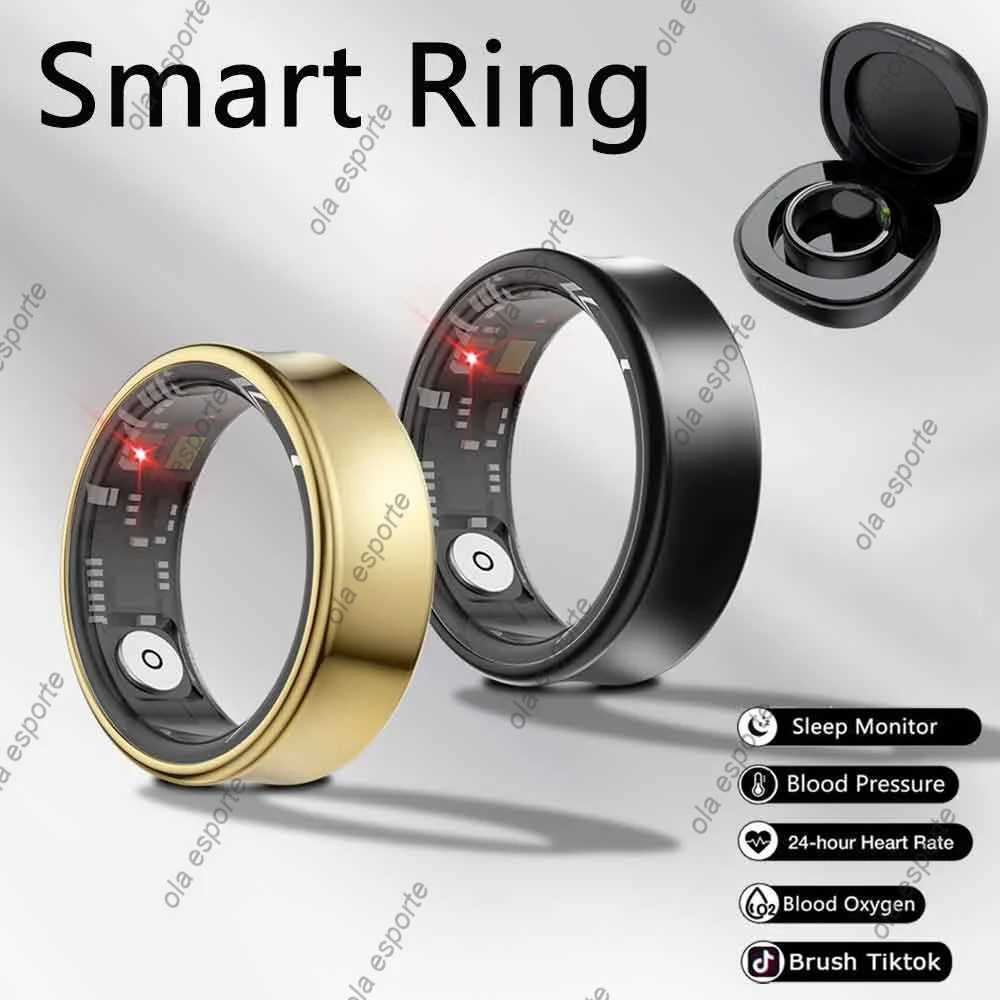 For Samsung Smart Ring Men Women Military Grade Titanium Steel Shell Health Monitoring IP68 3ATM Waterproof Multi-sport Modes W250225