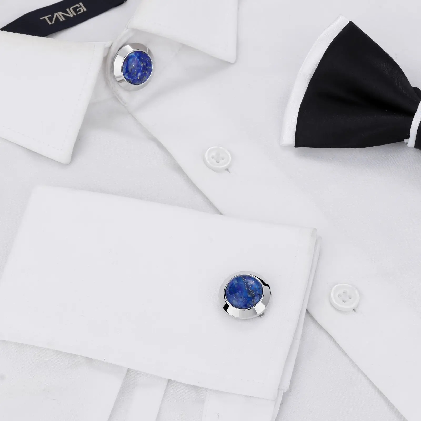 Natural Stone-Lapis Lazuli Button Covers for MenGift Box PackedMen Wedding Jewelry or Accessories high-quality clothing button 250220