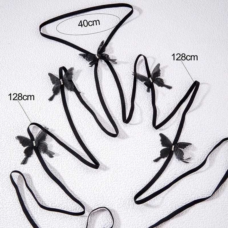 Boho Elastic Band Bandage Black g Thigh Cross Chains for Women Adjustable Garter Belt Versati Body Beach JewelryXJ250224