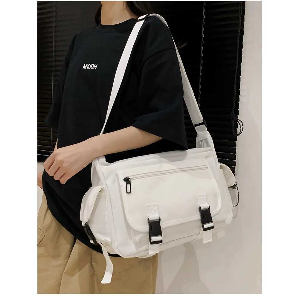 Simple cross body bag for men and women in Japan large capacity functional single shoulder messenger bag tool style Z250225
